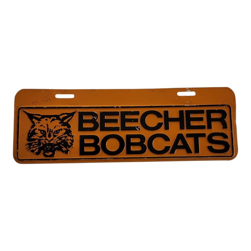 Vintage Beecher Bobcats License Plate Illinois
